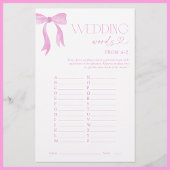 A-Z結婚ピンクボウブライダルシャワーゲームの歌詞