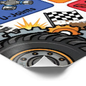 A-Z Monster Truck Parts Alphabet ポスター (コーナー)