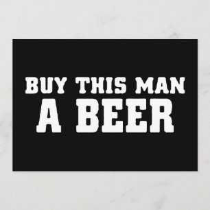 aa31 この男にビールを買ってあげよう 楽しい独身パーティー 面白いユーモア 招待状