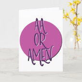 AA　オア　アーメン　リカバリー　スローガン　アニバーサリー カード (黄色い花)