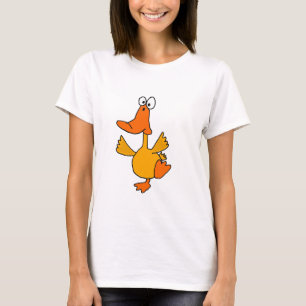 AA-踊りのアヒルの漫画のワイシャツ Tシャツ