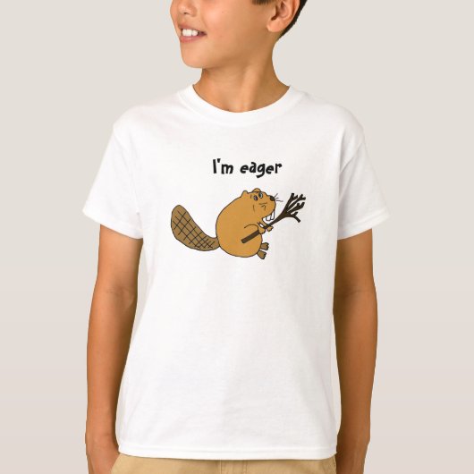 AA-頑張り屋の漫画のワイシャツ Tシャツ (正面)