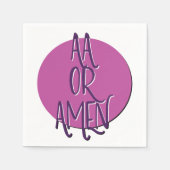 AA Or Amen | 12 Step Recovery Slogan スタンダードカクテルナプキン (正面)