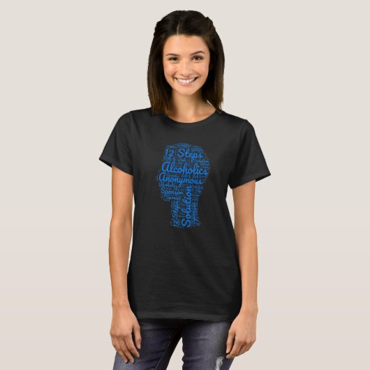 Aa Sayings Head Shape Word Cloud Tシャツ (正面フル)