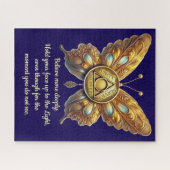 AA Symbol Butterfly | Custom Recovery Prayer ジグソーパズル (横)