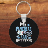 Aaa電池の走My膵臓1型糖尿病 キーホルダー (正面)
