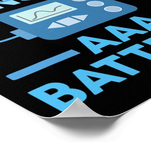 AAA電池走の私の膵臓タイプ1糖尿病 ポスター (角)