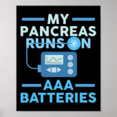 AAA電池走の私の膵臓タイプ1糖尿病 ポスター (正面)