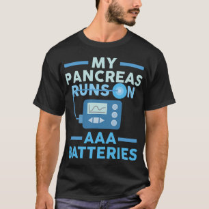AAA電池走の私の膵臓タイプ1糖尿病 Tシャツ