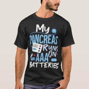 AAA電池走の私の膵臓タイプ1糖尿病 Tシャツ