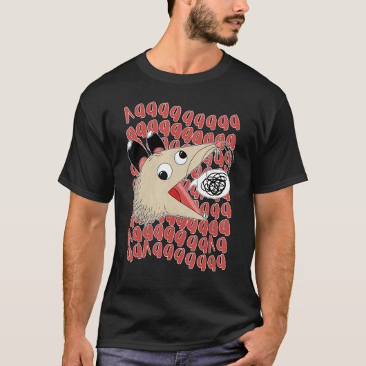 AAAAストレス叫びポッサム食べゴミ通りC Tシャツ (正面)
