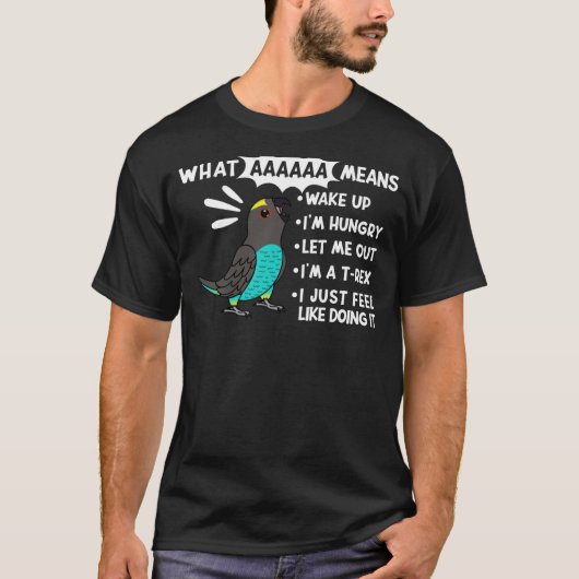 AAAAAAとは私はミヤーズのオウムを叫ぶこと Tシャツ (正面)