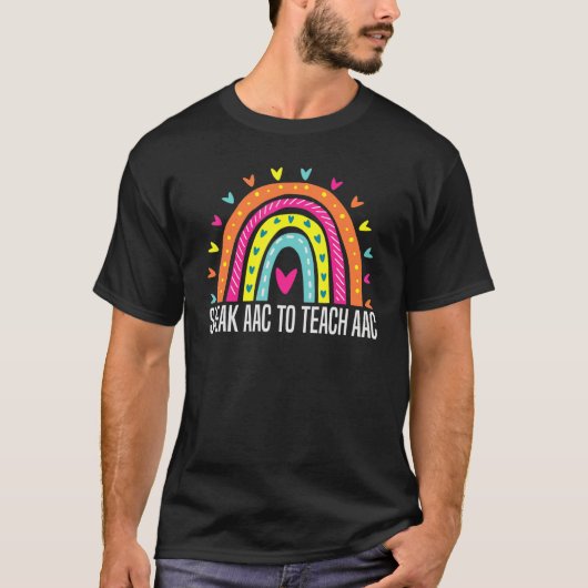 AACで教えるAACコアボードスピーチセラピスト Tシャツ (正面)
