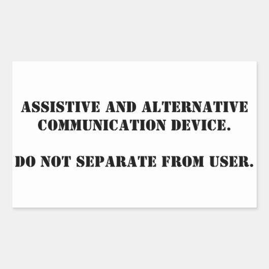 AACを単純に遠くにしない 長方形シール (正面)