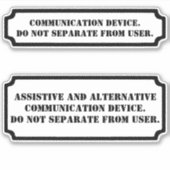 AACを黒に遠くにする シール (正面)