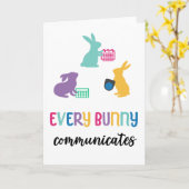 AACイースターバニーカード'すべてのバニー通信' カード (黄色い花)