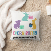 AACイースターピローリバーシブルバニーと卵デザイン クッション (ブランケット)