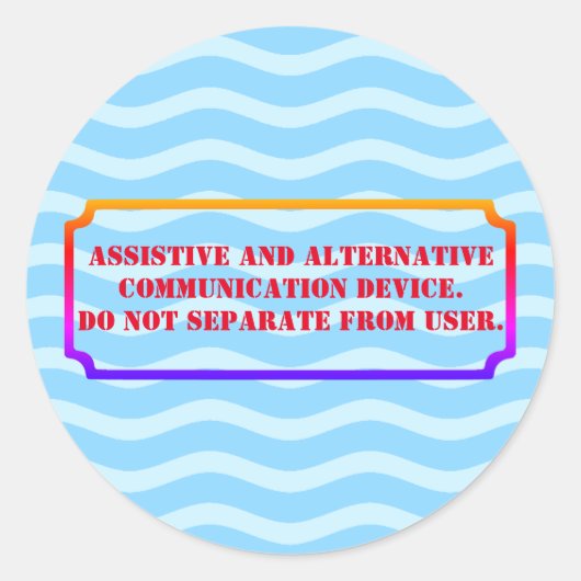 AACカラーを遠くに使用しない ラウンドシール (正面)