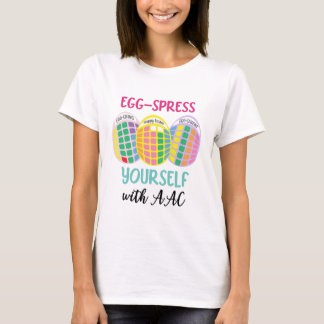 AACシャツ「EGG-spress yourself」イースター卵デザイン Tシャツ