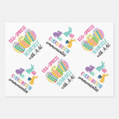 AAC認識度イースターバニーと卵の包装紙 ラッピングペーパーシート (正面3)