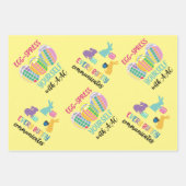 AAC認識度イースターバニーと卵の包装紙 ラッピングペーパーシート (正面2)