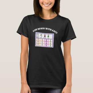 AAC認識度代替コミュニケーションW Tシャツ