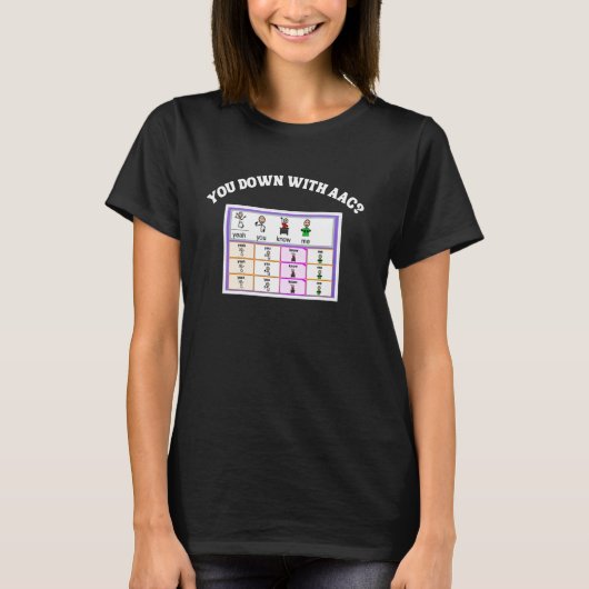 AAC認識度代替コミュニケーションW Tシャツ (正面)