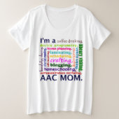 AAC Homeschoolingのお母さん プラスサイズTシャツ (デザイン正面)
