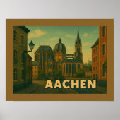 Aachen Germany City Art ポスター (正面)