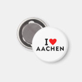 Aachen Germany love city heart like travel マグネット (正面/裏面)