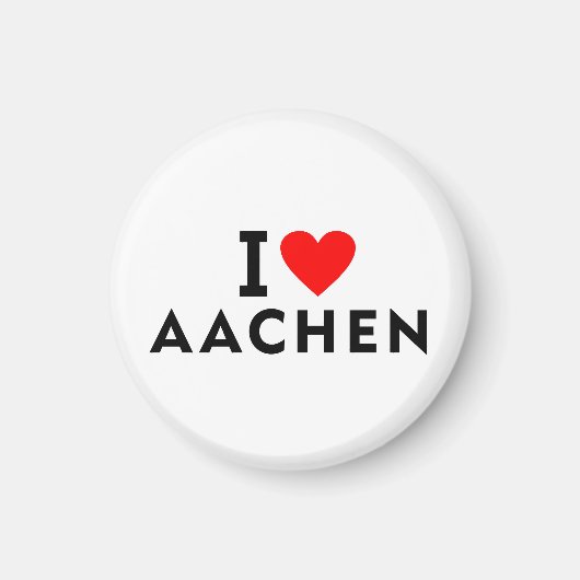 Aachen Germany love city heart like travel マグネット (正面)