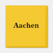 Aachen Magnet Schild Gold Gleb マグネット (正面)