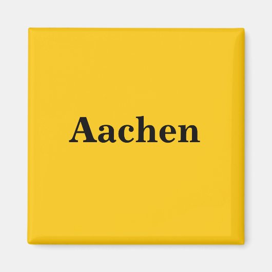 Aachen Magnet Schild Gold Gleb マグネット (正面)