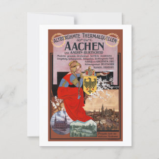 Aachen Vintage Poster Germany 1910 ポストカード
