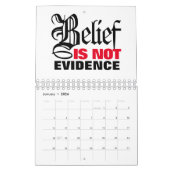 AAI無神論者同盟カレ国際的ンダー カレンダー (1月 2026)