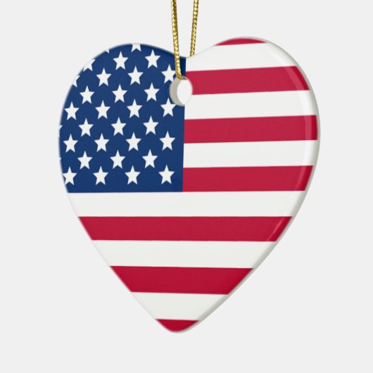 Aamericanのハートのクリスマスのオーナメント セラミックオーナメント (左)
