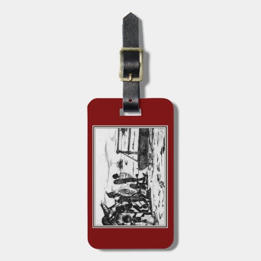 Aan land tekening ラゲッジタグ (正面縦)