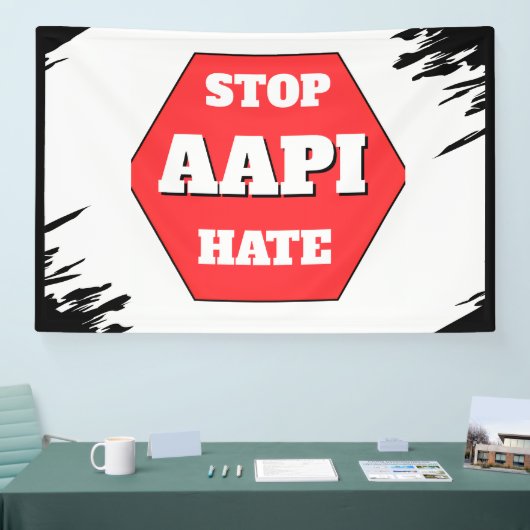 AAPIヘイトを止めよう 横断幕 (トレードショー)