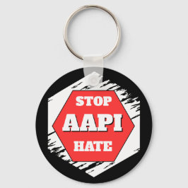 AAPIヘイトストップ 矩形 キーホルダー