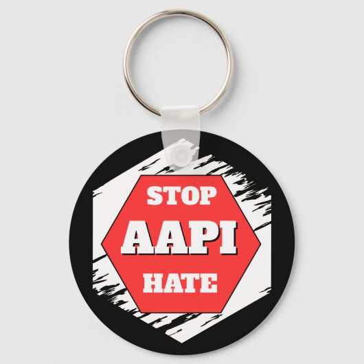 AAPIヘイトストップ 矩形 キーホルダー (正面)
