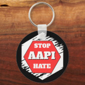 AAPIヘイトストップ 矩形 キーホルダー (正面)