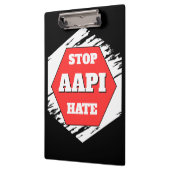 AAPIヘイトストップ 矩形 クリップボード (左)