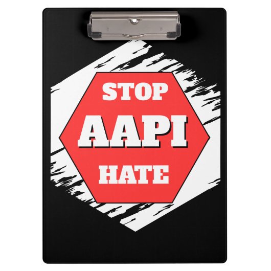 AAPIヘイトストップ 矩形 クリップボード (正面)