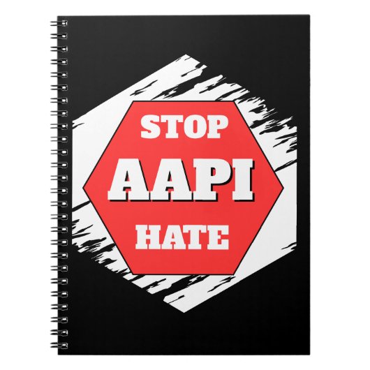 AAPIヘイトストップ 矩形 ノートブック (正面)