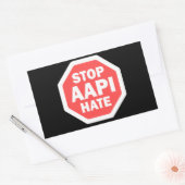 AAPIヘイトストップ 矩形 長方形シール (封筒)
