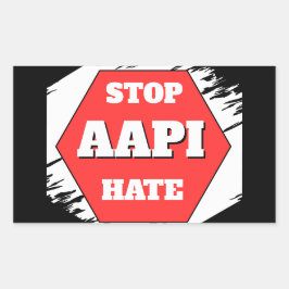 AAPIヘイトストップ 矩形 長方形シール