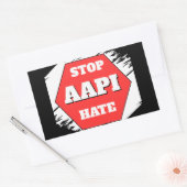 AAPIヘイトストップ 矩形 長方形シール (封筒)