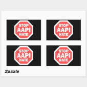 AAPIヘイトストップ 矩形 長方形シール (シート)