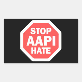AAPIヘイトストップ 矩形 長方形シール