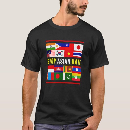 AAPI ストップHateサポート認識度ストップ- Asian Hate Tシャツ (正面)